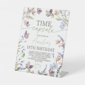 Signe De Table Wildflower 1st Birthday Time Capsule Sign (Recto)