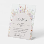 Signe De Table Wildflower 8x10 Diaper Raffle Table Sign (Recto)