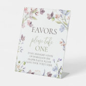 Signe De Table Wildflower Baby Shower Favors Table Sign (Recto)