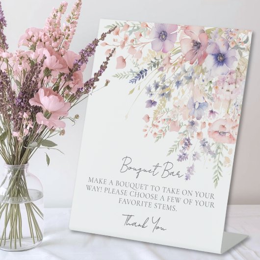 Signe De Table Wildflower Bouquet Flower Bar