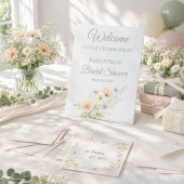 Signe De Table Wildflower Bridal Shower Welcome 
