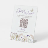 Signe De Table Wildflower grass watercolor fall wedding QR (Recto)