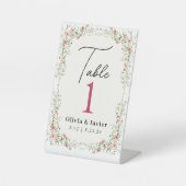 Signe De Table Wildflower Wedding Table Number (Recto)