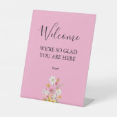 Signe De Table Wildflowers We're So Glad You Are Here Welcome (Recto)