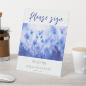 Signe De Table Winter Blue Garden Guest Book (In SItu)