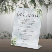 Signe De Table Winter Floral Greenery Bar Mariage Menu