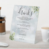 Signe De Table Winter Greenery Menu Boissons Mariages (In SItu)