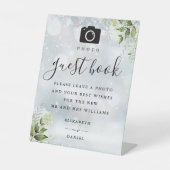 Signe De Table Winter Greenery Photo Guest Book Mariage (Recto)