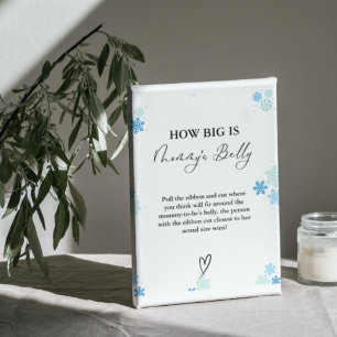 Signe De Table Winter How Big is maman's ventre Baby shower Jeu