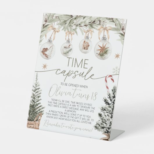Signe De Table Winter Onederland Time Capsule Sign (Recto)