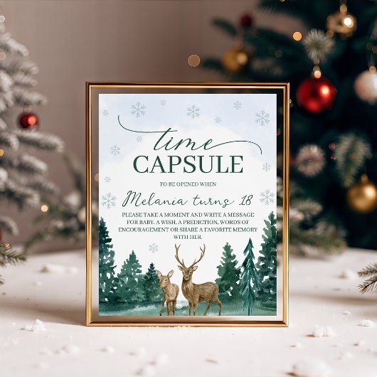 Signe De Table Winter ONEderland Time Capsule Sign