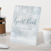 Signe De Table Winter Wonderland Snowflakes Livre d'or (In SItu)