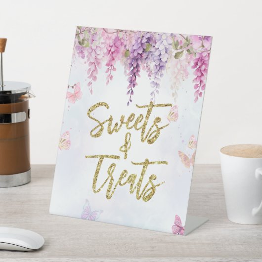 Signe De Table Wisteria Parties scintillant Papillon Anniversaire (In SItu)