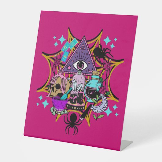 Signe De Table Witchy Vibes and Spiders (Recto)