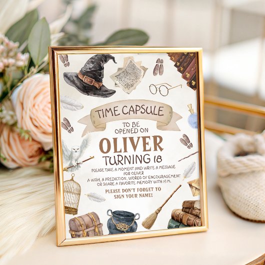 Signe De Table Wizard Time Capsule Sign