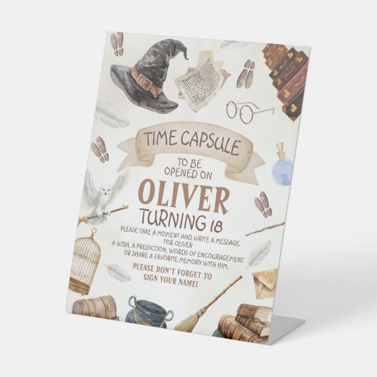 Signe De Table Wizard Time Capsule Sign (Recto)