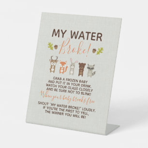 Signe De Table Woodland Baby shower Game - My Water Broster