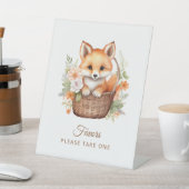 Signe De Table Woodland Fox Baby Shower Please Take One Favors (In SItu)