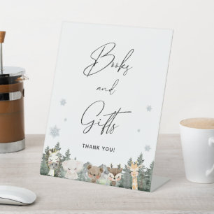 Signe De Table Woodland Winter Baby showers Livres et cadeaux