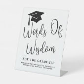 Signe De Table Words Of Wisdom Graduation Sign (Recto)