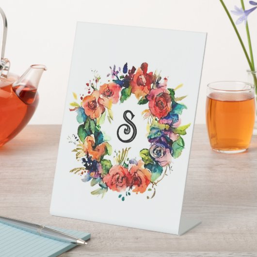 Signe De Table Wreath aquarelle (In SItu)