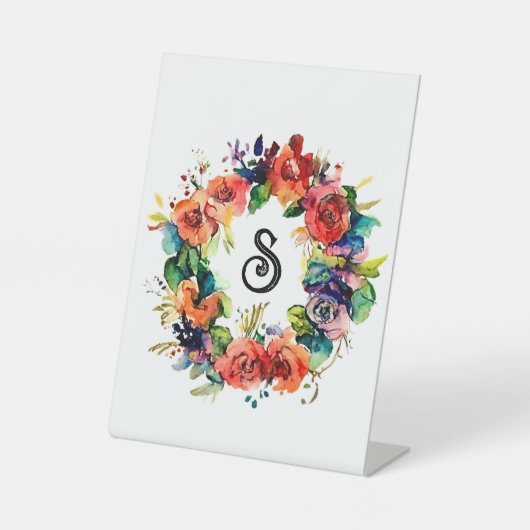 Signe De Table Wreath aquarelle (Recto)
