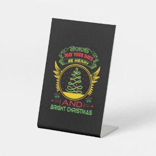 Signe De Table Xmas Gift Be Merry And Bright Christmas