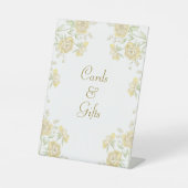 Signe De Table Yellow Rose Wedding Cards Gift Sign (Recto)