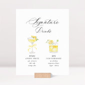 Signe De Table Yellow Signature Drinks Wedding