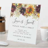 Signe De Table Yellow Sunflowers Love is Sweet Dessert Bar (In SItu)