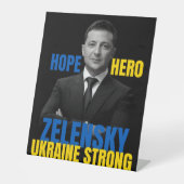 Signe De Table Zelensky Hope Héros Ukraine forte (Recto)