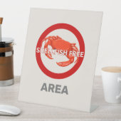 Signe De Table Zone sans mollusques Alerte d'allergie alimentaire (In SItu)