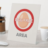 Signe De Table Zone sans oeufs Alerte d'allergie alimentaire Cust (In SItu)