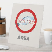Signe De Table Zone sans poisson Alerte d'allergie alimentaire Cu (In SItu)