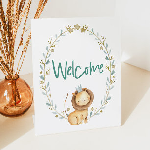 Signe De Table Zoo Safari Animal Lion Baby shower Mini Bienvenue