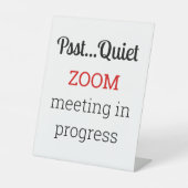 Signe De Table Zoom Meeting In Progress (Recto)