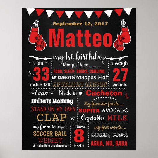 Signe De Tableau De Fete D Anniversaire De Boxeur Zazzle Be