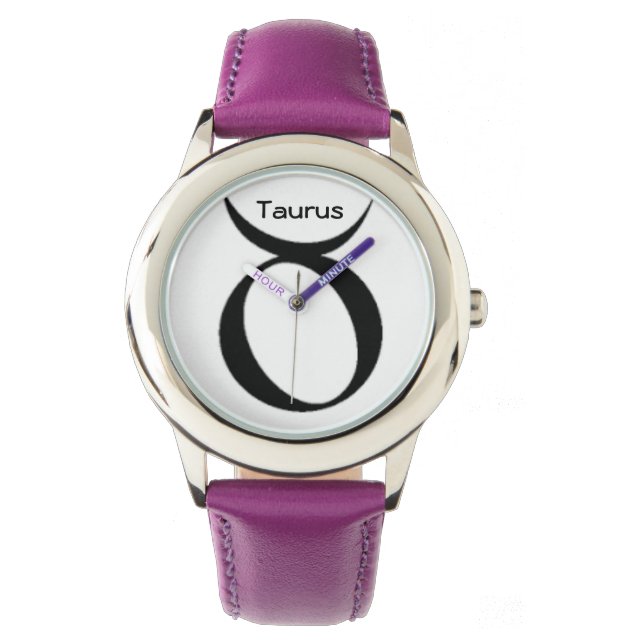 Signe de Taurus des montres Zodiac. (devant)