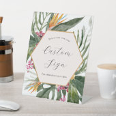 Signe de texte personnalisé floral tropical (In SItu)