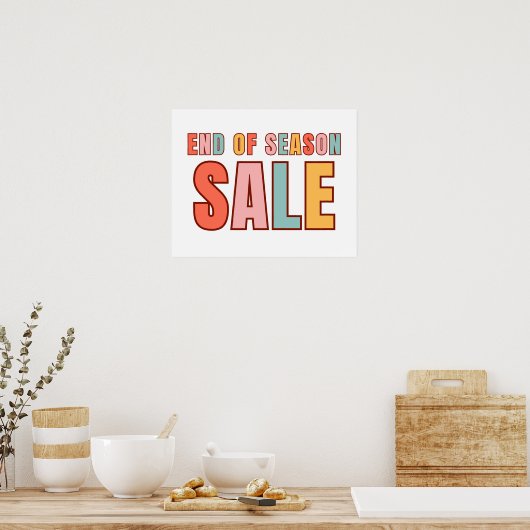 Signe de vente, affiche de fin de saison (Cuisine)