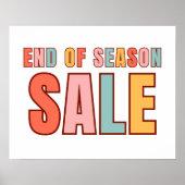 Signe de vente, affiche de fin de saison (Devant)