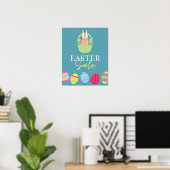 Signe de vente de Pâques, Poster d'oeufs de Pâques (Bureau à domicile)