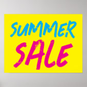 Signe de vente d'été, affiche de vente de magasin  (Devant)