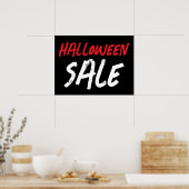 Signe de vente d'Halloween, affiche de vente de ma (Cuisine)