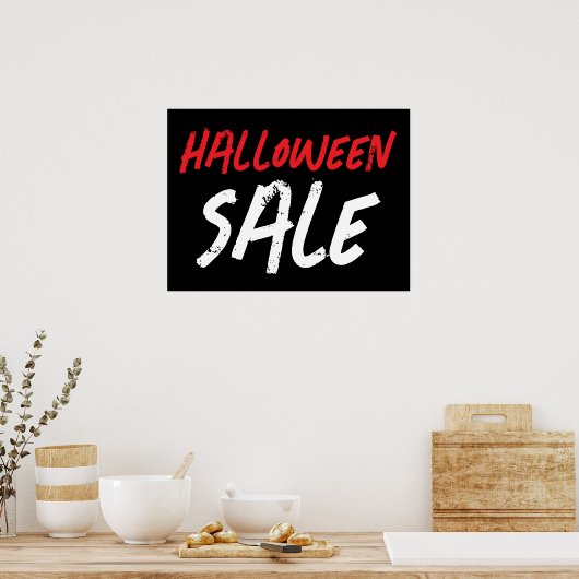 Signe de vente d'Halloween, affiche de vente de ma (Cuisine)