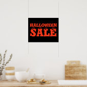 Signe de vente d'Halloween, affiche de vente d'Hal (Cuisine)
