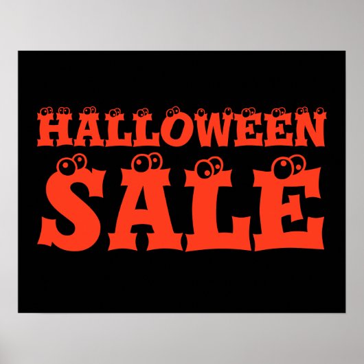 Signe de vente d'Halloween, affiche de vente d'Hal (Devant)