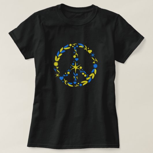 SIGNE DE VOYAGE DE SOUTIEN Ukraine T-shirt drapeau (Design devant)
