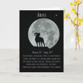 Signe de zodiaque de Bélier, la carte (Fleur jaune)