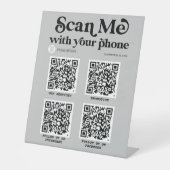 Signe d'entreprise de code QR scannable de typogra (Recto)
